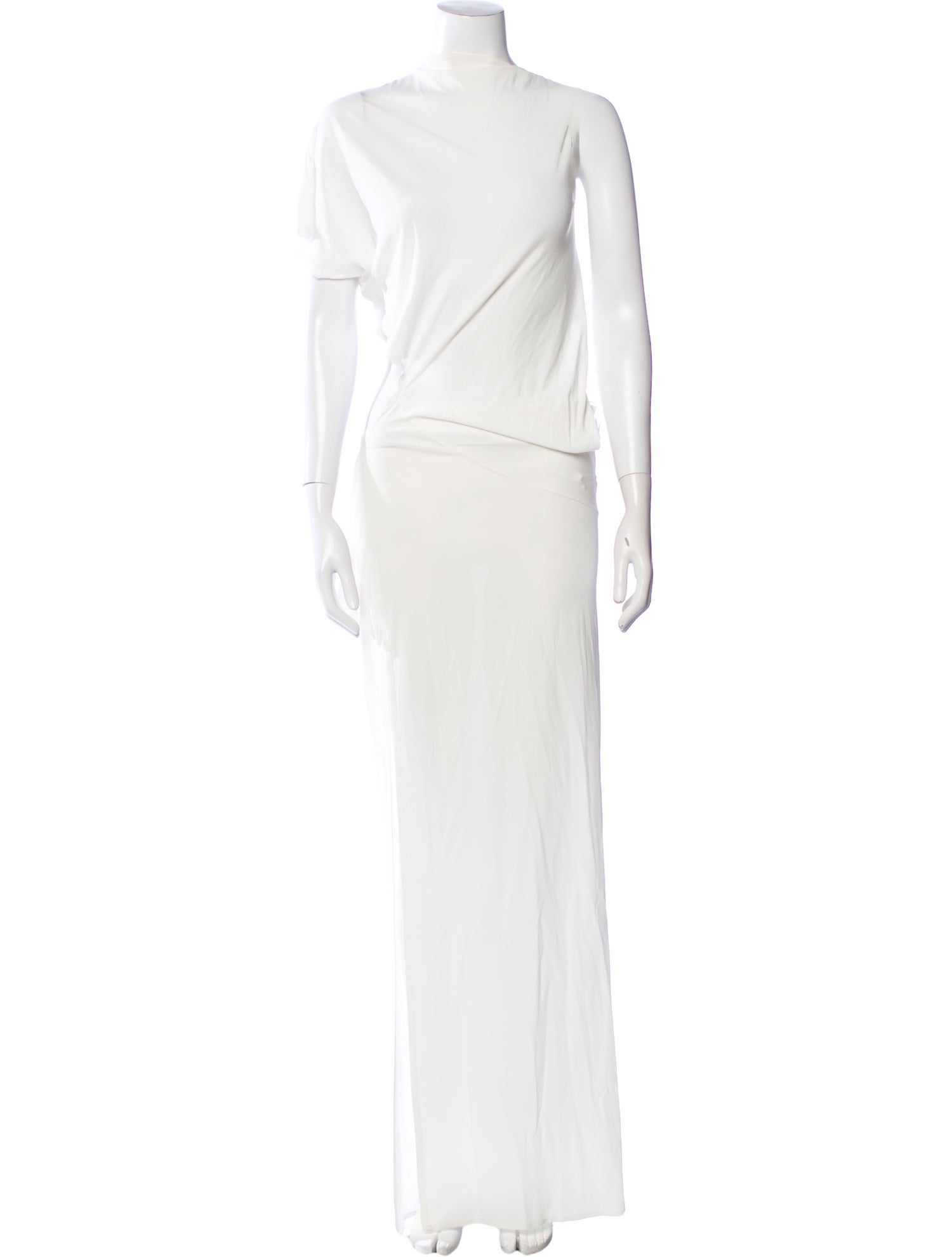 Courrèges One-Shoulder Long Dress
